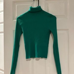 Zara Green Turtleneck Sweater